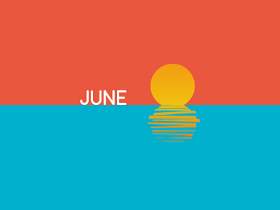 June 8 8th date datetypography eight illustration jun june minimal number ocean sun typography