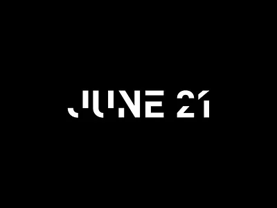 June 21 21 21th date datetypography jun june minimal number twentyfirst twentyone typography