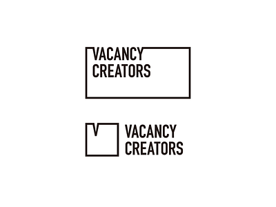 VacancyCreators Logo Concept 3 box chat concept creator creators design minimal rectangle square vacancy
