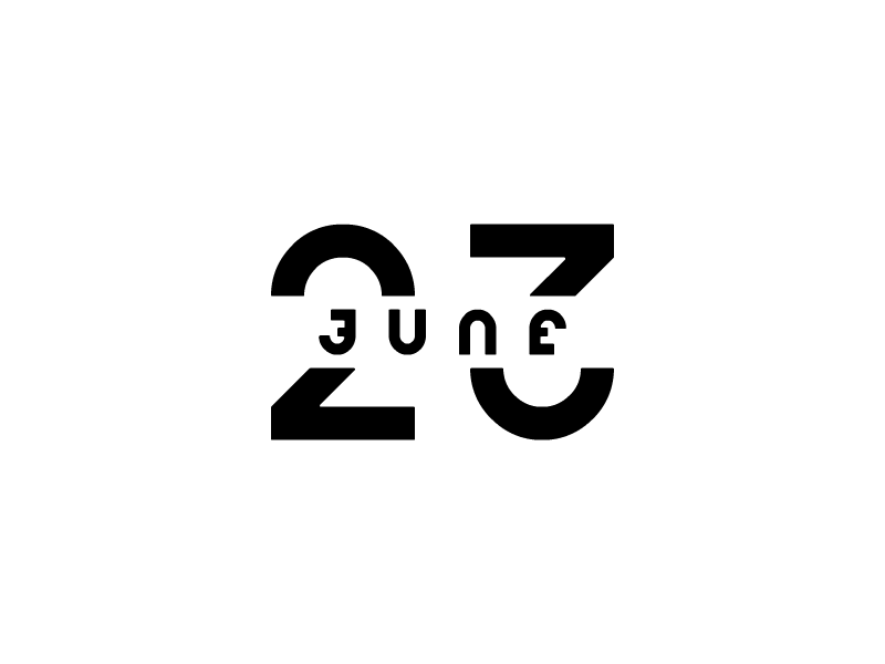 June 23 23 23rd ambigram datetypography jun june twentythird twentythree typography