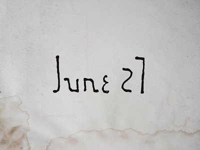 June 27 27 date datetypography june number typography