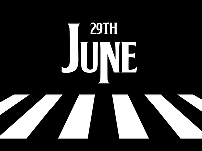 June 29 beatles date datetypography typography