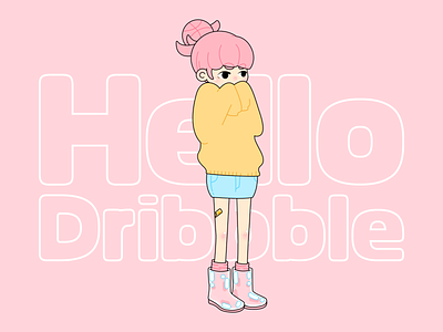 Hello Dribbble ~! firstshot hellodribbble illustration pastel vector