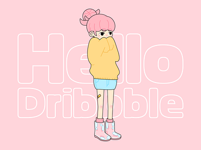 Hello Dribbble ~! firstshot hellodribbble illustration pastel vector