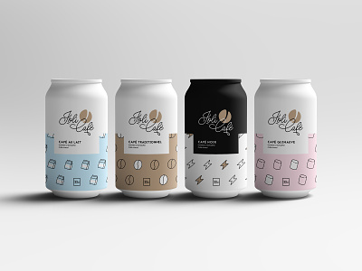 Joli Café ☕️ can coffee identity mockup pastel