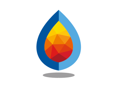 Water and flame icon