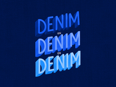 Denim on Denim for Madewell's Denim Diaries blue bright denim design flat flat illustration graphic design hand lettering illustration ipad pro jeans lettering madewell procreate texture type typography zine