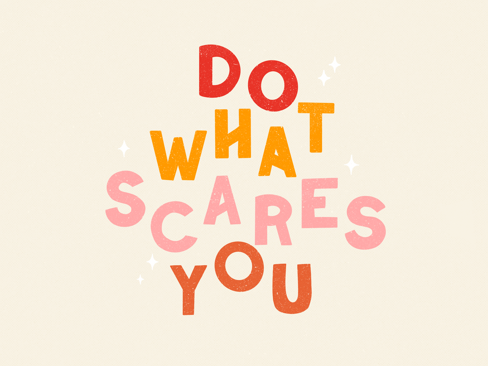 Do What Scares You courage flat animation gif gif animated giphy graphic design hand lettering illustration ipad pro lettering lettering artist motion motion graphics photoshop animation positive procreate sticker type typogaphy