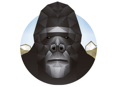Gorila2 animal gorila illustration jungle logo
