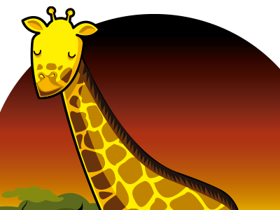 Giraffe detail africa animal cute detail giraffe illustration jirafa kids