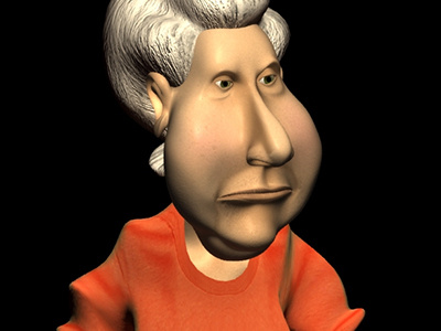 Old woman 3D 3d old studiomax texture woman