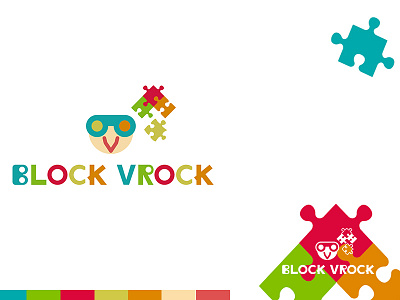 BLOCK VROCK branding japanese logo typography vector vr
