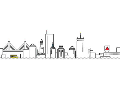 Minimalist Boston boston boston skyline city illustration minimal skyline vector