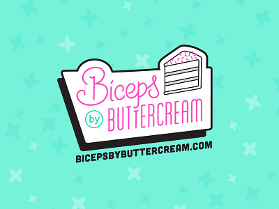 Biceps by Buttercream - rebound2 bakery branding cake cakes cupcakes illustration logo neon typography