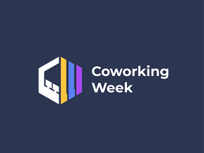 Coworking Week logo abstract ai brand design illustrator logo logo design skull vector