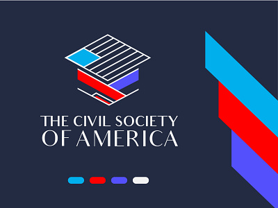 The Civil Society Of America logo abstract ai brand design illustrator logo