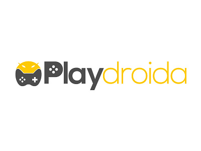 Logo for PlayDroida website ai brand design illustrator logo