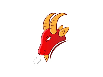 Cartoon goat ai brand cartoon design illustrator logo