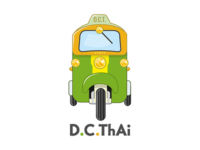 Logo for taxi company D.C.ThAi ai brand cartoon design illustrator logo taxi