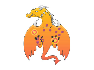 Cartoon dragon ai brand cartoon design dragon gamepad illustrator logo skull