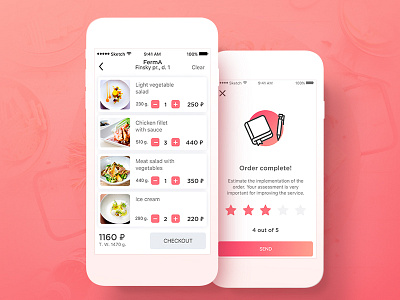 Foodle for Dribbble app design food app ux