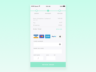 Daily UI #002 - Credit Card Checkout checkout credit card daily ui form interface
