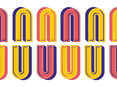 Making U's illustration sticker sticker design type design typography