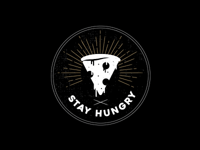 Stay Hungry Sticker icon illustration illustration logo pizza sticker stickerdesign typography