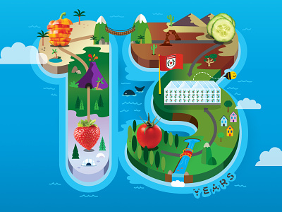 13 Years: Canada Best Managed Companies flavor illustration island vector