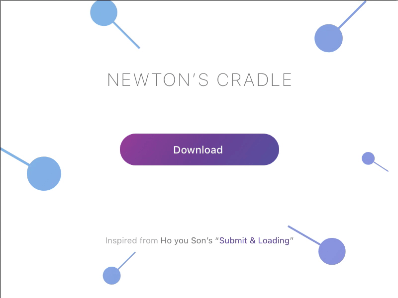 Newtons Cradle newtons cradle loader interaction design autoanimate adobexd madewithadobexd.