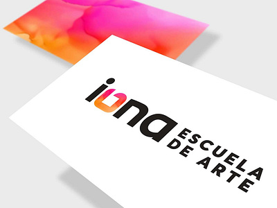 iONA School of Art // Branding brand identity branding colorful graphic design illustrator logo stationery stationery design vector