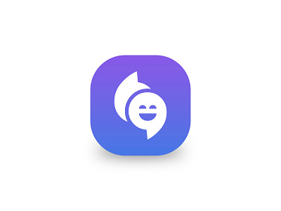 Chat // Icon Design branding chat chat app cute icon illustration illustrator logo purple simple smile vector