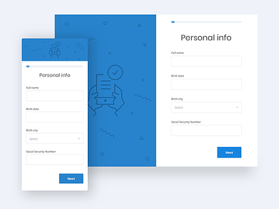 Personal Info Form app experience form icon interface loan responsive sign in ui ux web