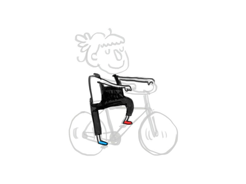 Riding a bike for ever animation bike character loop