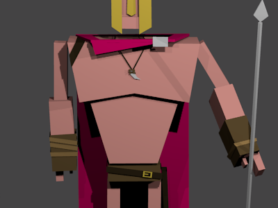 Spartan 3d low poly lowpoly sparta