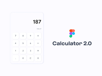 Calculator UI Concept - Figma calculator calculator ui clean daily ui design figma light minimal minimalist mobile ui ui design uiux ux