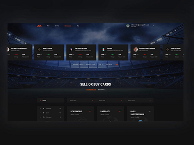 LIGA Marketplace ui ui design ux ux design web design