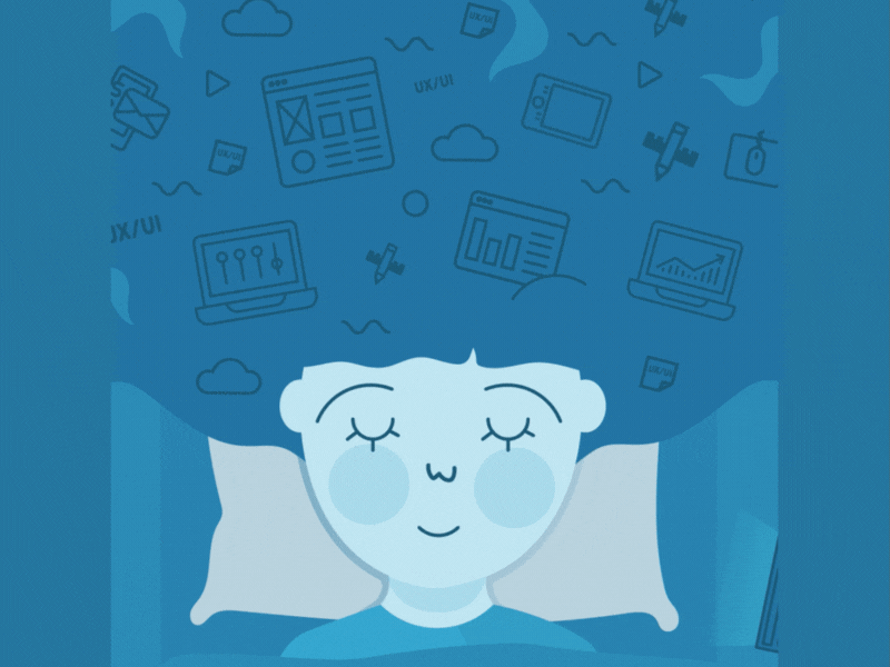 Dreaming of Design animated gif animation subtle uxuidesign vector