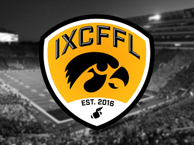 Fantasy Football League Logo badge cross country fantasy football football hawkeyes hawks iowa iowa city