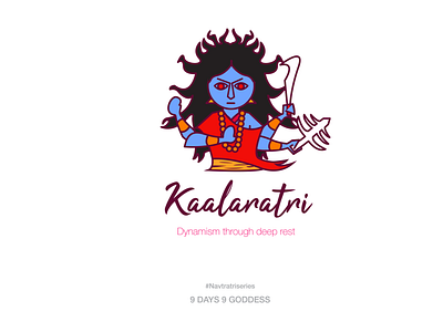 Goddess 07 - Navratri Series (Kalaratri) character goddess gods illustration india indian indian gods navratri stickers vector