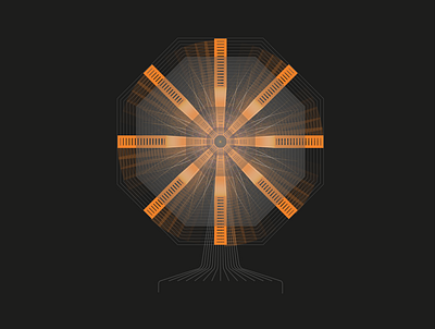 FAN - Exploring Forms design designs dribble exploration flat geometric graphicdesign illustration illustrator inspiration orange student