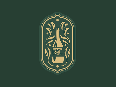 RAC sticker deep green gold and green gold and green sticker sticker sticker design wine wine sticker