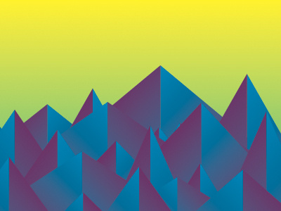 Mountains abstract geometric gradients mountains purple sky vectors