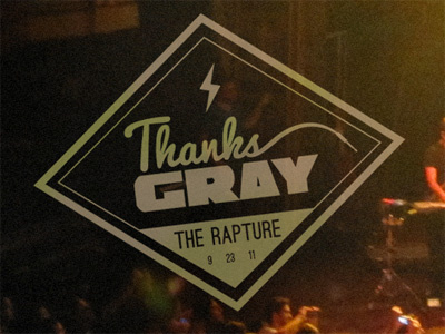 Thanks Gray - In use concert music stamp thank you