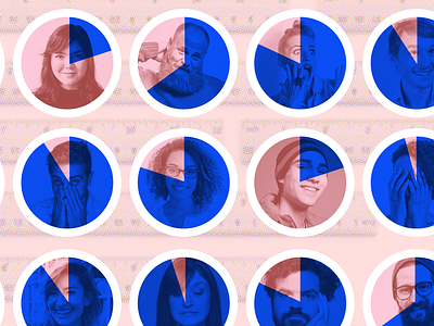 What Percent Are You? broadcast design faces motion graphics pie chart ruler tv show