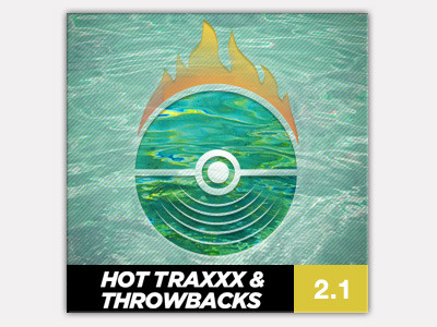 Hot Traxx & Throwbacks Album Cover album fire icon music playlist podcast record tunes