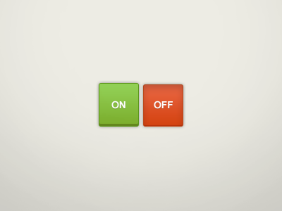 On & Off 3d button off on pressed square switch
