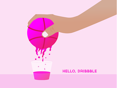 First Shot first gradient illustration pink shot