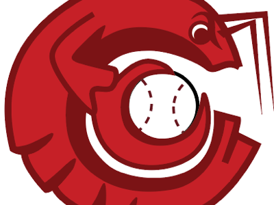 Crawdad Baseball baseball character design logo monochrome