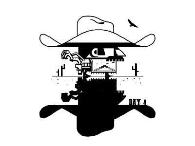 High Noon animation character cowboy design draw gun high noon ink photoshop revolver western